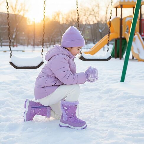 Light Up Boots Boys Girls Little Kids Winter Snow Boots in Saudi Arabia