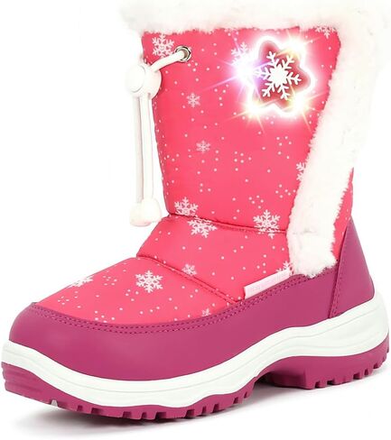 Light Up Boots Boys Girls Little Kids Winter Snow Boots in Kuwait
