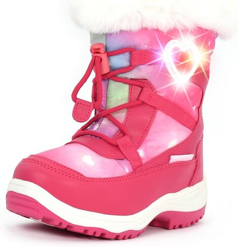 Light Up Boots Boys Girls Little Kids Winter Snow Boots in Saudi Arabia