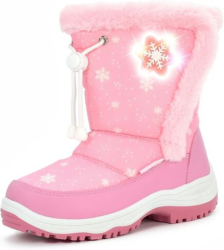 Light Up Boots Boys Girls Little Kids Winter Snow Boots in Saudi Arabia