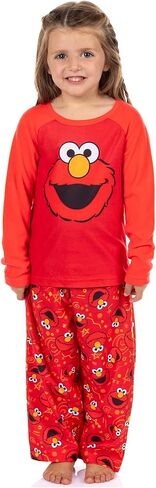 Sesame Street Elmo Pajamas Girls' 2-Piece Long Sleeve Pant Lounge Sleep Set in Saudi Arabia