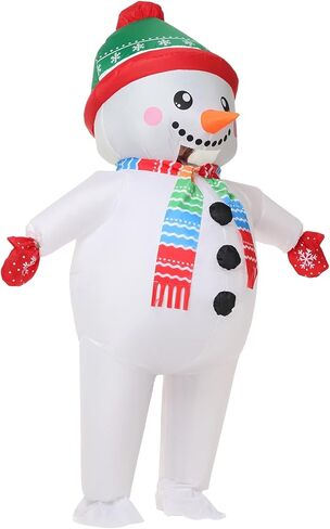 زي رجل الثلج القابل للنفخ، زي تنكري لحفلات عيد الميلاد، بدلة الهالوين، زينة عيد الميلاد in Kuwait
