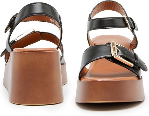 Women’s Platform Wedge Sandals, Double Buckle Ankle Strap Open Toe Heels Shoes, Comfortable Dressy Dance & Beach Sandals, 2.75 inches Platform in Saudi Arabia