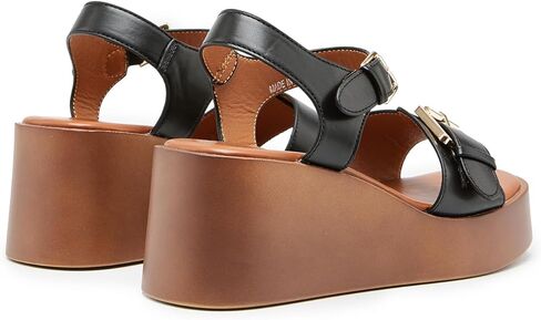 Women’s Platform Wedge Sandals, Double Buckle Ankle Strap Open Toe Heels Shoes, Comfortable Dressy Dance & Beach Sandals, 2.75 inches Platform in Saudi Arabia