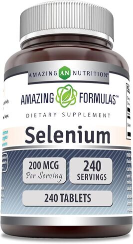 Amazing Formulas Selenium 200 Mcg | Tablets Supplement | Non-GMO | Gluten-Free | Made in USA (1 Pack | 240 Count) in Saudi Arabia