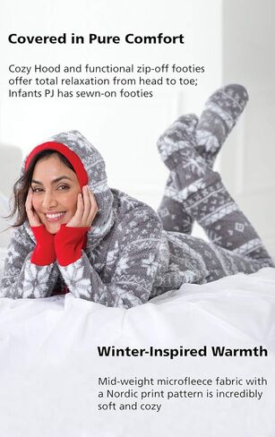 PajamaGram Family Pajamas Matching Sets - Christmas Onesie, Gray, Pets, SM in Saudi Arabia