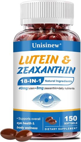 Lutein and Zeaxanthin Supplement - Eye Vitamins, 40 mg Lutein & 8 mg Zeaxanthin with Vitamins C, E, Zinc, Omega-3 & CoQ10 for Blue Light Protection, Eye Health Support  - 150 Softgels in Saudi Arabia