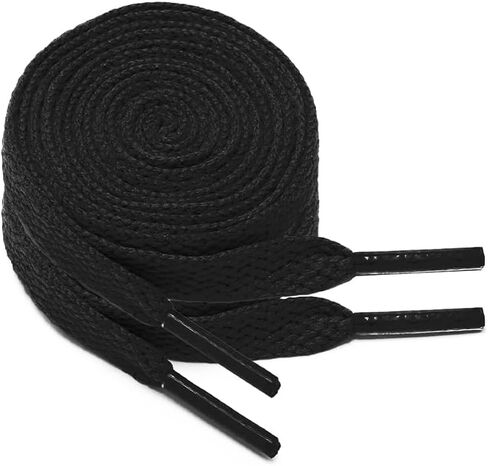 2 Pairs Flat Shoe Laces for Sneakers 5/16" Wide Athletic Shoelaces Boot Strings in 24"-79" for Kids Adults in Saudi Arabia