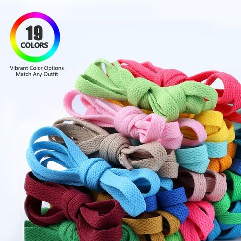 2 Pairs Flat Shoe Laces for Sneakers 5/16" Wide Athletic Shoelaces Boot Strings in 24"-79" for Kids Adults in Saudi Arabia