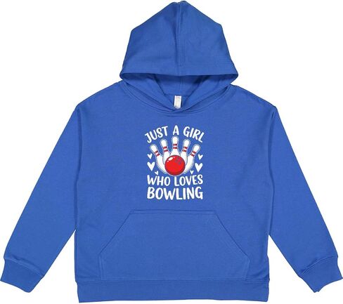 سترة بقلنسوة من Inktastic Just a Girl Who Loves Bowling Youth in Saudi Arabia