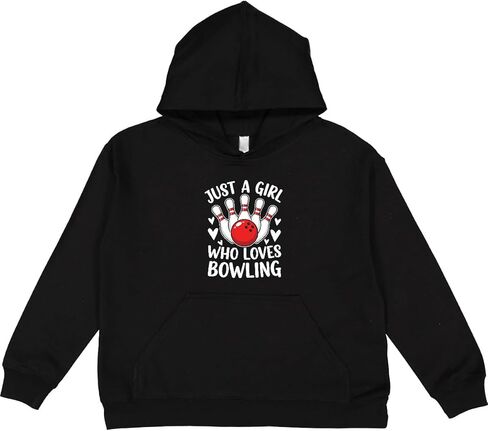 سترة بقلنسوة من Inktastic Just a Girl Who Loves Bowling Youth in Kuwait