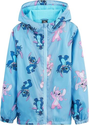 Disney Stitch Girls Raincoat - Waterproof Hooded Jacket for Kids 4-14 Years Fleece Lined - Stitch Gifts for Girls Teens in Saudi Arabia