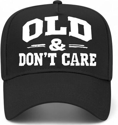 Old & Don't Care Hat | Funny Premium Adjustable Snapback Baseball Vintage Trucker Hats for Men & Women in Saudi Arabia