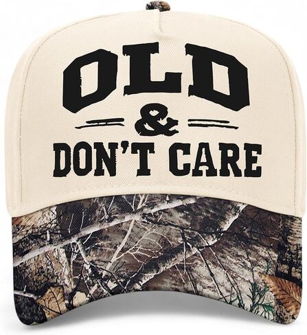 Old & Don't Care Hat | Funny Premium Adjustable Snapback Baseball Vintage Trucker Hats for Men & Women in Saudi Arabia