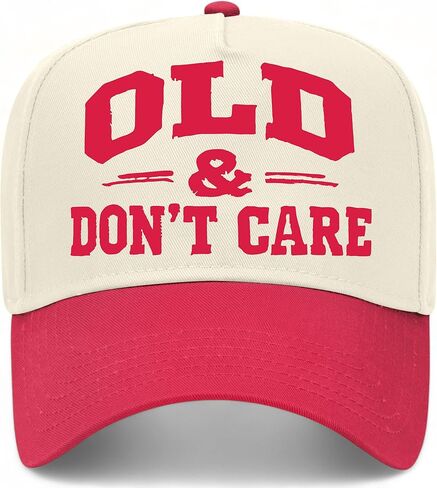 Old & Don't Care Hat | Funny Premium Adjustable Snapback Baseball Vintage Trucker Hats for Men & Women in Saudi Arabia