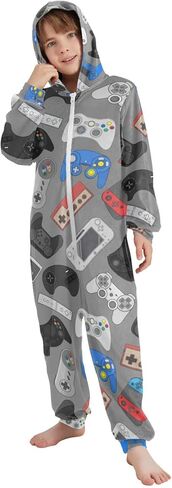 بيجامة نيسيي بغطاء للرأس للجنسين، بذلة بسحاب مع جيب، ملابس نوم منزلية in Kuwait