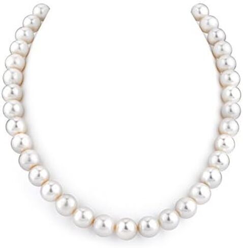 The Pearl Source Freshwater Cultured Pearl Necklace for Women with 10-11mm Pearls in AAA Quality and 14K Gold in Saudi Arabia