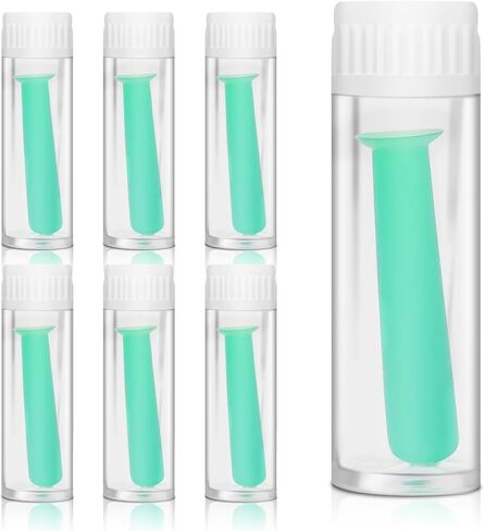 Hard Contact Lens Remover Tool Set for RGP and OK Lenses Silicone Suction Sticks, 6pcs, for Travel & Daily Use with Storage Cases - Green in Saudi Arabia