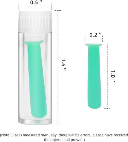 Hard Contact Lens Remover Tool Set for RGP and OK Lenses Silicone Suction Sticks, 6pcs, for Travel & Daily Use with Storage Cases - Green in Saudi Arabia