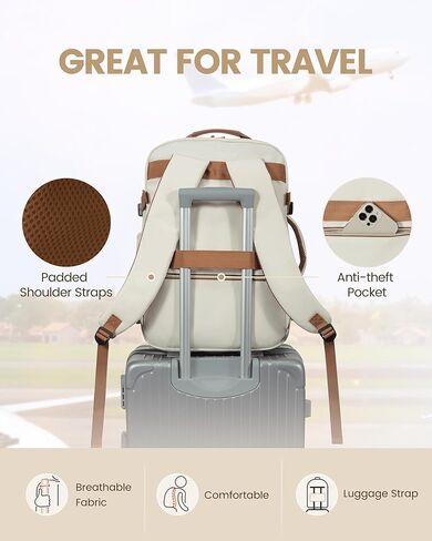 LOVEVOOK 40L Travel Backpack for Women Men,Waterproof Airline Approved Carry On Luggage Travel Essentials,TSA Carry On Backpack Personal Item Travel Bag Suitcase with 3 Packing Cubes,Weekender,Daypack in Saudi Arabia