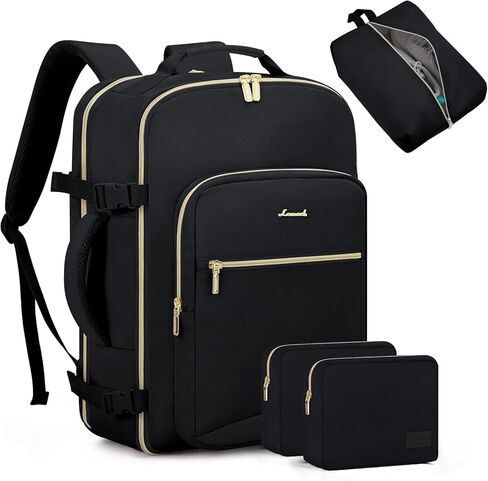 LOVEVOOK 40L Travel Backpack for Women Men,Waterproof Airline Approved Carry On Luggage Travel Essentials,TSA Carry On Backpack Personal Item Travel Bag Suitcase with 3 Packing Cubes,Weekender,Daypack in Saudi Arabia