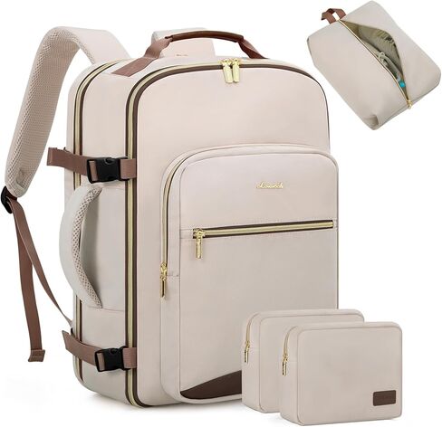 LOVEVOOK 40L Travel Backpack for Women Men,Waterproof Airline Approved Carry On Luggage Travel Essentials,TSA Carry On Backpack Personal Item Travel Bag Suitcase with 3 Packing Cubes,Weekender,Daypack in Saudi Arabia
