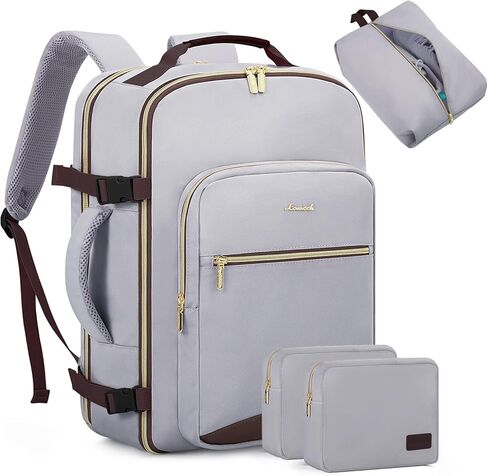 LOVEVOOK 40L Travel Backpack for Women Men,Waterproof Airline Approved Carry On Luggage Travel Essentials,TSA Carry On Backpack Personal Item Travel Bag Suitcase with 3 Packing Cubes,Weekender,Daypack in Saudi Arabia