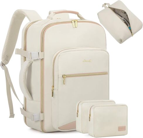 LOVEVOOK 40L Travel Backpack for Women Men,Waterproof Airline Approved Carry On Luggage Travel Essentials,TSA Carry On Backpack Personal Item Travel Bag Suitcase with 3 Packing Cubes,Weekender,Daypack in Saudi Arabia