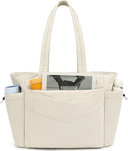 حقيبة تانتومي للنساء، حقيبة حمل منتفخة بسحاب، حقيبة كتف مبطنة، حقائب يد خفيفة الوزن للعمل والسفر والمدرسة وصالة الألعاب الرياضية in Kuwait