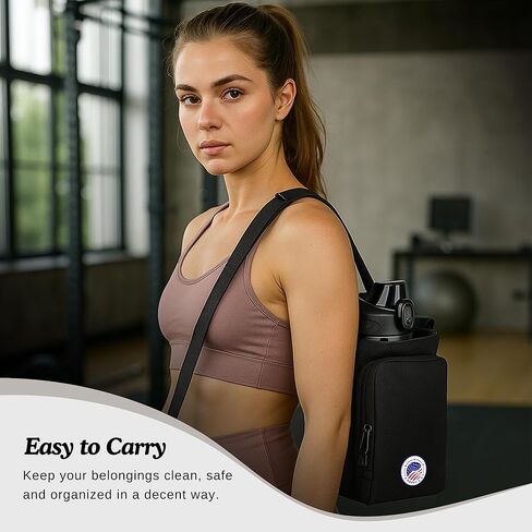 Magnetic Gym Bag and Bottle Bag, Magnatic Sport Bag For Men and Women Sling Gym Baag Travel Work with Water Bottle Holder, Phone Pockets Magnetic Attachment, Water Bottl Carrier Holder in Saudi Arabia