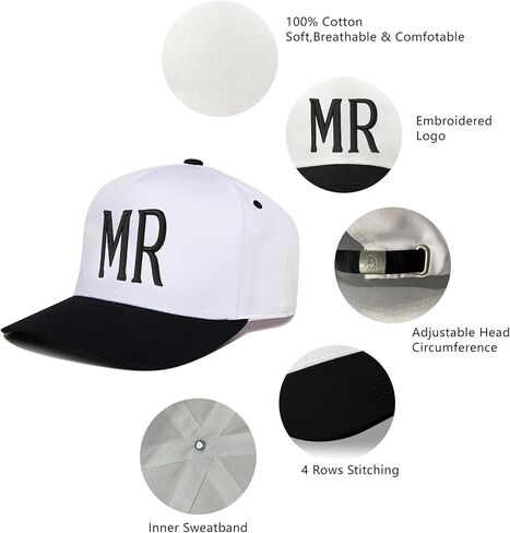 Mr and Mrs Trucker Baseball Hats,Honeymoon Baseball Hats,Wedding Gifts for Couples,Gifts for Engagement,Bridal Shower Gifts in Saudi Arabia
