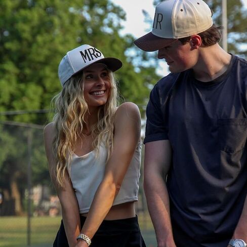 Mr and Mrs Trucker Baseball Hats,Honeymoon Baseball Hats,Wedding Gifts for Couples,Gifts for Engagement,Bridal Shower Gifts in Saudi Arabia