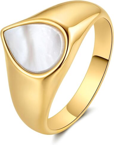 YeGieonr Gold Rings for Women Trendy Non Tarnish Chunky Gold Plated Ring, Waterproof Stainless Steel Gold Jewelry Gift in Saudi Arabia