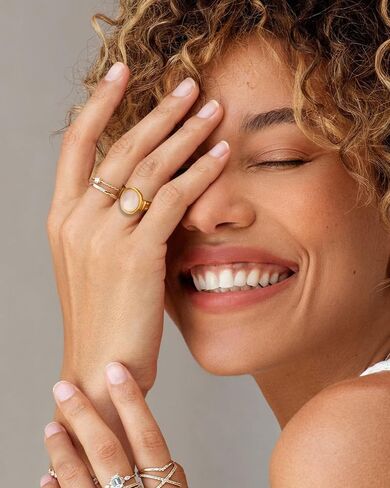 YeGieonr Gold Rings for Women Trendy Non Tarnish Chunky Gold Plated Ring, Waterproof Stainless Steel Gold Jewelry Gift in Saudi Arabia