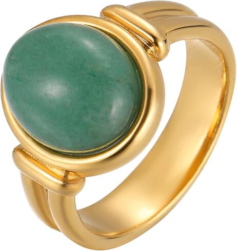 YeGieonr Gold Rings for Women Trendy Non Tarnish Chunky Gold Plated Ring, Waterproof Stainless Steel Gold Jewelry Gift in Saudi Arabia