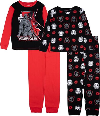 STAR WARS Boys' 4-Piece Long Sleeve and Pants Cotton Pajama Set in Saudi Arabia
