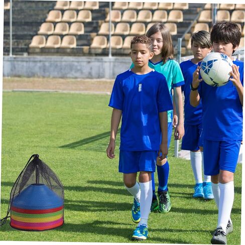 Angoily 4pcs Logo Disc Storage Mesh Pocket Bag Cone Holder Mesh Bag for Outdoor Sports Sports Supplies Drawstring in Saudi Arabia