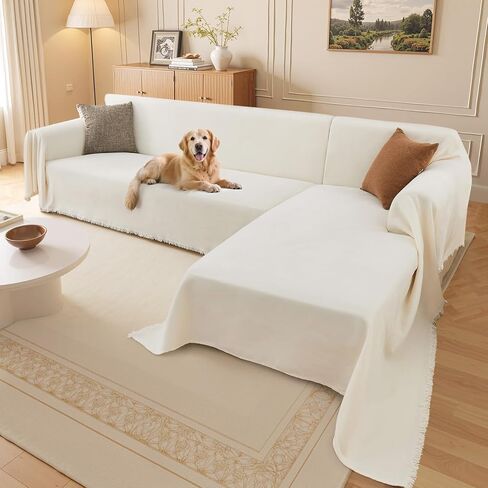 Sectional Couch Covers, 2 Pieces Washable L Shaped Couch Covers Sofa Blanket for Dogs Pet Friendly Sectional Sofa Slipcovers Furniture Protector,71"x 110"+ 71"x 118",(X-Large,Dark Gray) in Saudi Arabia