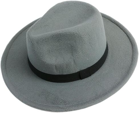Men Women Bowknot Hard Felt Fedora Panama Bowler Wide Hat Brim Gangster Cap Awards Memorial in Saudi Arabia