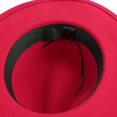 Men Women Bowknot Hard Felt Fedora Panama Bowler Wide Hat Brim Gangster Cap Awards Memorial in Saudi Arabia