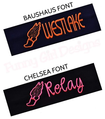Funny Girl Designs Personalized Embroidered Monogrammed TRACK and FIELD Cotton Stretch Headband - Your School Colors in Saudi Arabia