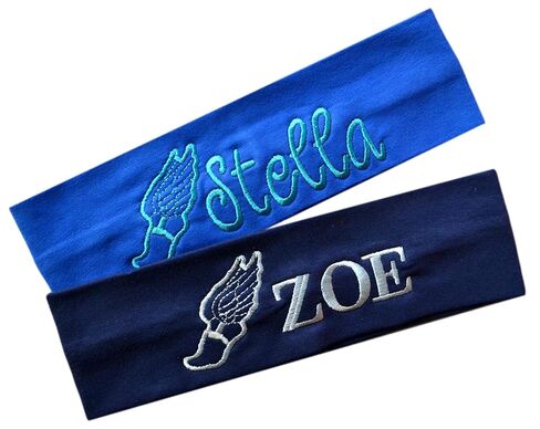 Funny Girl Designs Personalized Embroidered Monogrammed TRACK and FIELD Cotton Stretch Headband - Your School Colors in Saudi Arabia