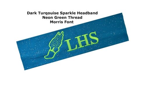Funny Girl Designs Personalized Embroidered Monogrammed TRACK and FIELD Cotton Stretch Headband - Your School Colors in Saudi Arabia