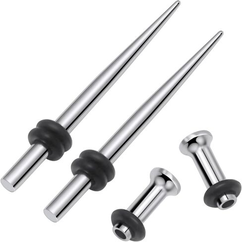 12G 10G 8G 6G 4G 2G 0G 00G قياس الأذن تمتد عدة 316L الجراحية الصلب مقاييس التناقص التدريجي الأنفاق هيبوالرجينيك آذان مقاييس قياس المقابس مجموعة للنساء الرجال in Kuwait