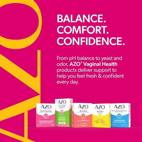 AZO Dual Protection, Urinary + Vaginal Support, Prebiotics and Probiotics for Women*, Starts Working Within 24 Hours, Non-GMO, 30 Count in Kuwait
