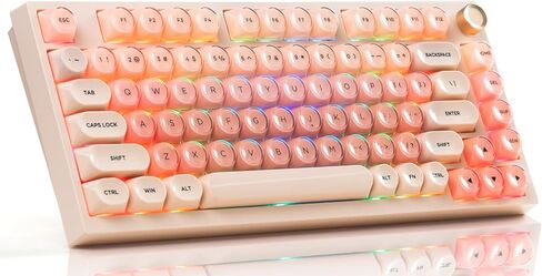 COSTOM WK75 75% Wireless Gaming Mechanical Keyboard,BT5.0/2.4GHz/USB-C, Hot Swappable Pre-lubed Custom Linear Switches,Gasket Structure,RGB Backlit Keyboard for PC/Laptop/Xbox/PS4/PS5 (Topographic) in Kuwait