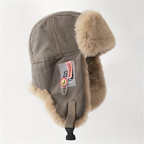 Women's Winter Velvet Cycling Hat with Ear Protection, Plush Windproof Lei Feng Cap for Cold Weather Outdoor Activities in Saudi Arabia