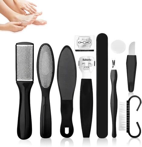 8-in-1 Pedicure Foot Spa Set – Professional Foot Care Kit, Foot File Scrubber, Rasp & Dead Skin Remover Tools for Home Use in Saudi Arabia