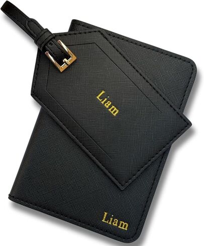 Personalized Passport Cover and Luggage Tag Custom Passport Holder Travel Accessories Gift Travel Ideas Holiday Gift Wedding Favors in Kuwait