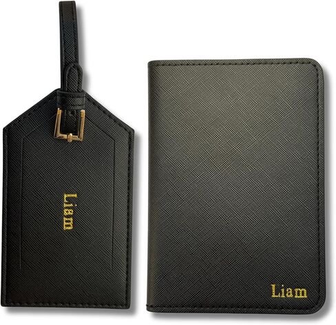 Personalized Passport Cover and Luggage Tag Custom Passport Holder Travel Accessories Gift Travel Ideas Holiday Gift Wedding Favors in Kuwait